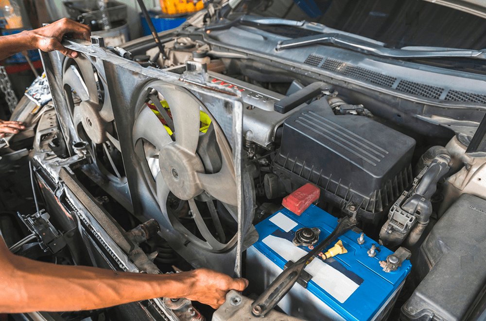 Замена вентилятора радиатора